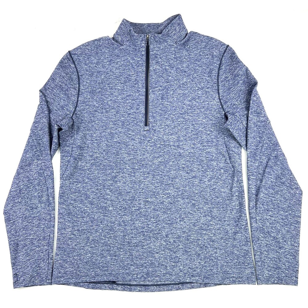 Lululemon Surge Warm 1/2 Zip Mens M Heathered Melanite Navy Pullover Stretch